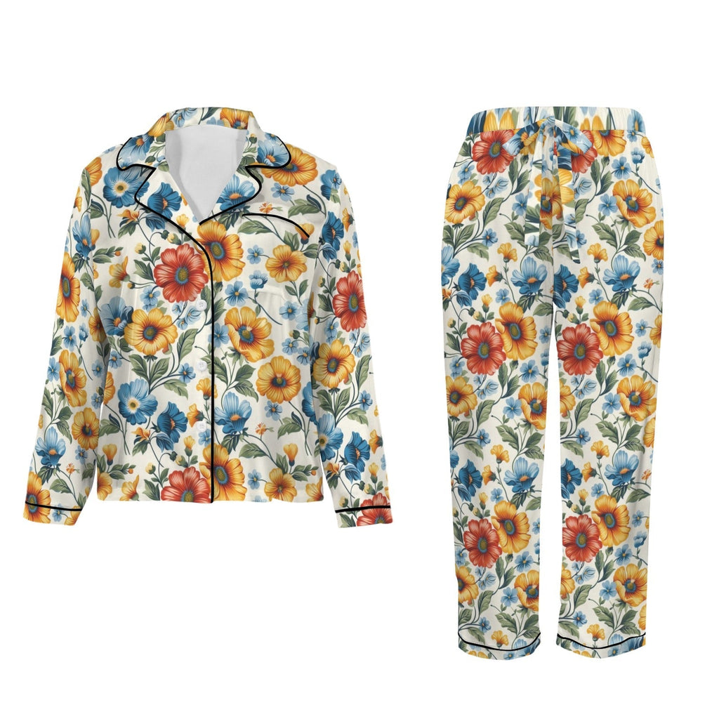 Baha Ranch Colores De Mexico Spring Florals Satin Pajamas Baha Ranch Western Wear
