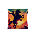 Sunset Cowboy Pillow Case Made in America Baha Ranch Western Wear