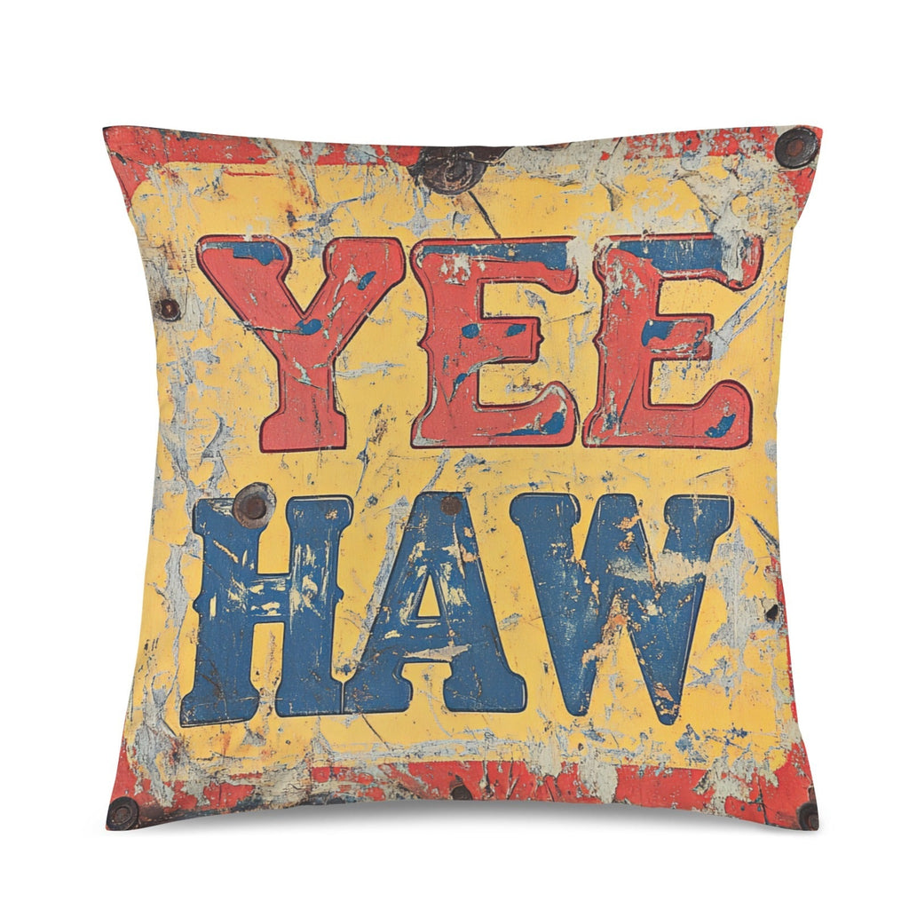 Baha Ranch YEEHAW Vintage Western Velvety Soft Pillow Case Made in America Baha Ranch Western Wear