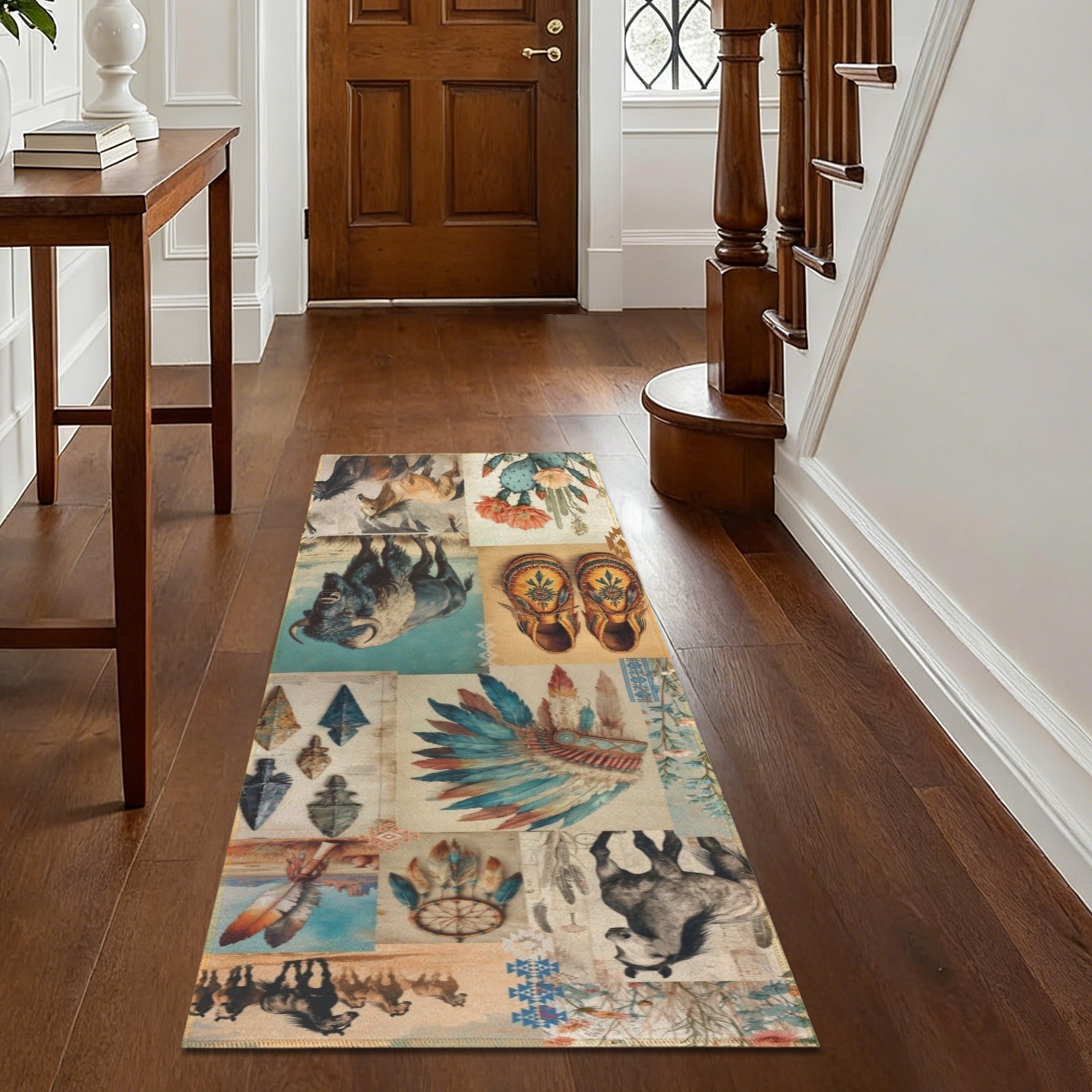 Baha Ranch Bohemian Southwest Floor Rug Runner Indoor 60" x 22" Made in America Baha Ranch Western Wear