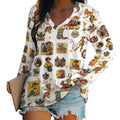 Baha Ranch Vintage Cowgirl Collage Western Print Long Sleeve Top Baha Ranch Western Wear