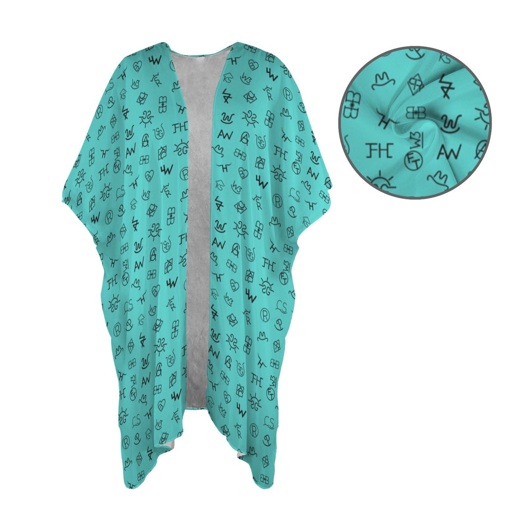 Baha Ranch Turquoise Brands Duster Kimono Coverup Baha Ranch Western Wear