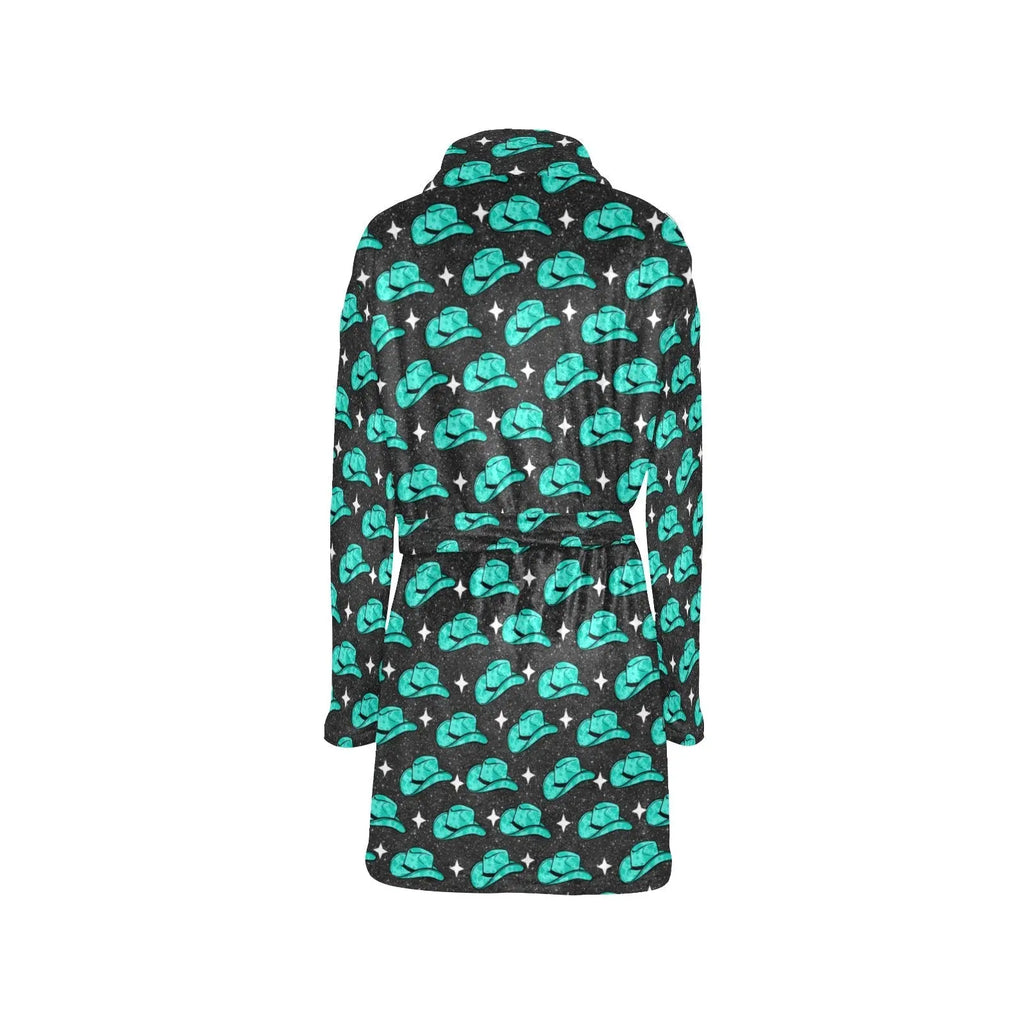 Turquoise Cowgirl Hat Women's Western Bath Robe Baha Ranch Western Wear