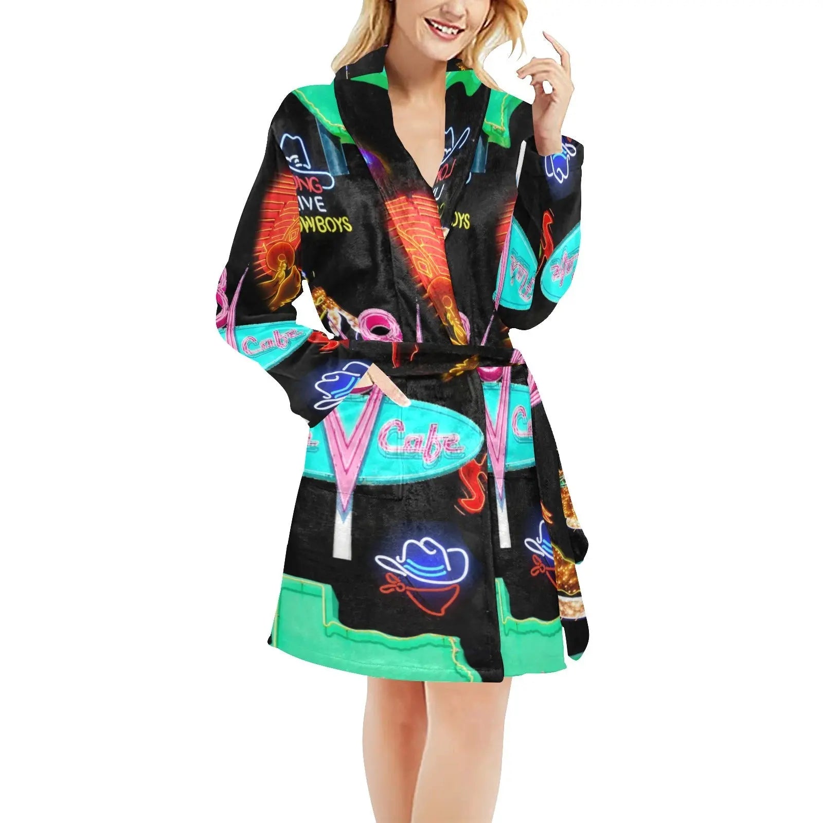 Vegas Neon Women's Western Bath Robe Baha Ranch Western Wear