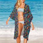 Baha Ranch Crazy Cactus Lady Duster Kimono Coverup Baha Ranch Western Wear