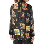 Baha Ranch Vintage Cowboy Collage Western Women's Blazer Baha Ranch Western Wear