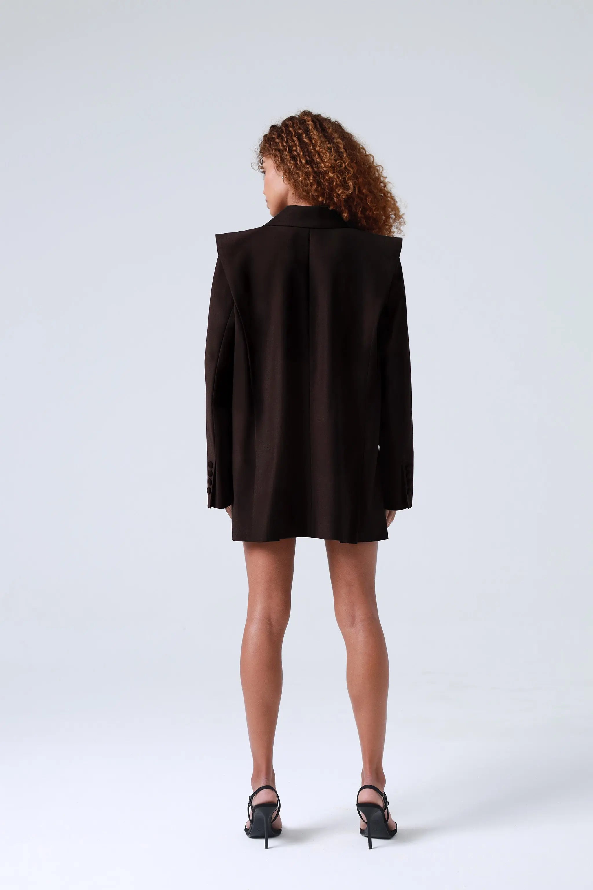 Brown Double-Breasted Virgin Wool Blazer| Monica Blazer ETNA