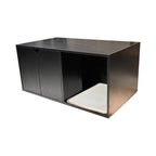 35.83' Cat Litter Box Enclosure Hidden Furniture (Scratch Pad Included), Modern Black Cat House with Corrugated Cardboard Scratching Pad - 35.83' x 20.47' x 17.05', 52 lbs
