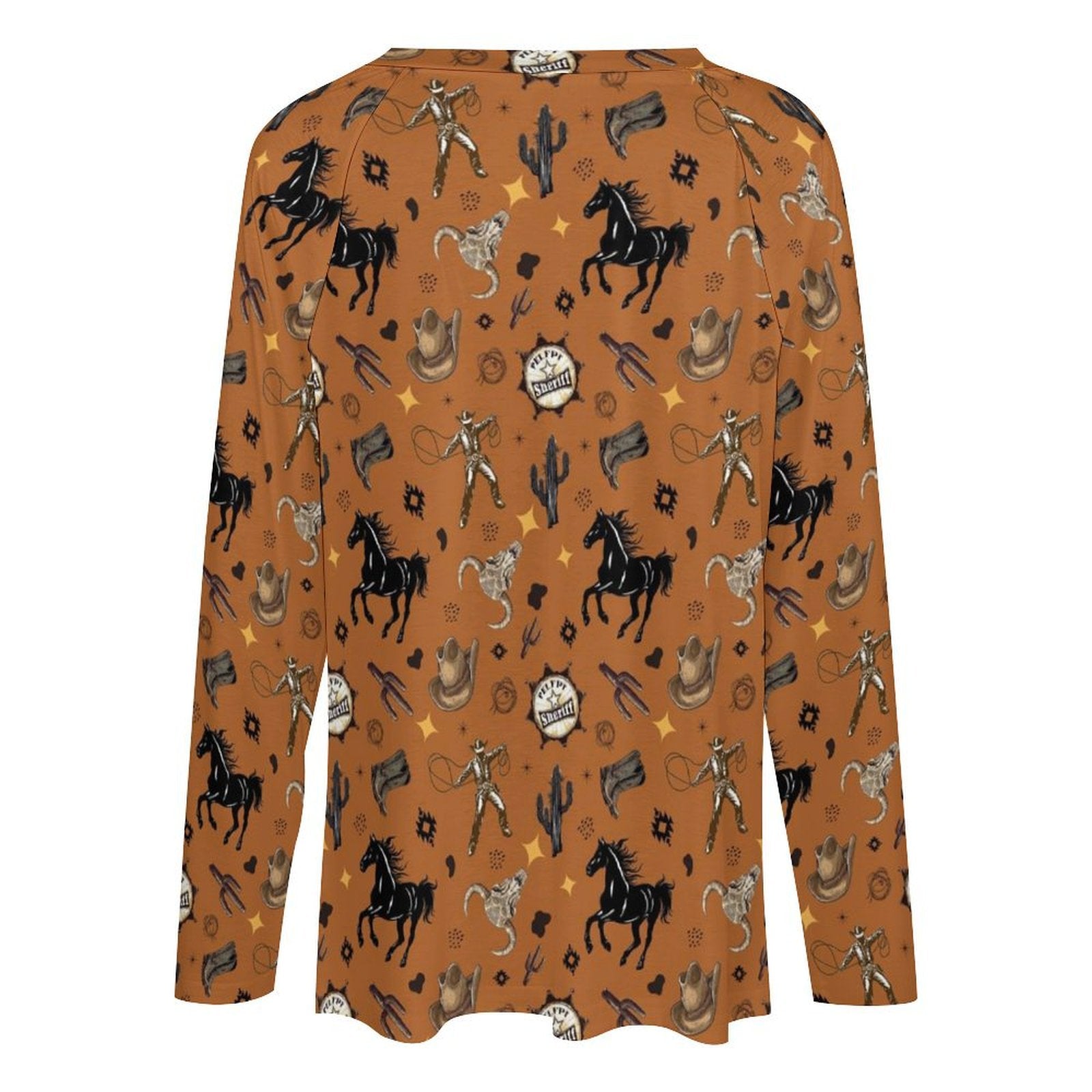 Baha Ranch Western Print Long Sleeve Top Baha Ranch Western Wear