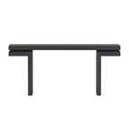 66' Extra Wide Real Wood Veneered Console Table, Minimalist Sofa Table Behind Couch for Entryway, Hallway, Living Room, Home Office, Black