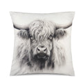 Baha Ranch Black White Highland Velvety Soft Pillow Cover Made in America Baha Ranch Western Wear