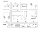 46' Folding Dog Pet Grooming Table Stainless Steel Frame Rubber Mat on Board with Adjustable Arm and Clamps pet dog Cat Grooming Table (SILVER-GRAY COLOR)