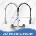 3 Functions Wall Mounted Bridge Kitchen Faucet