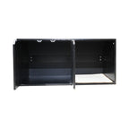 35.83' Cat Litter Box Enclosure Hidden Furniture (Scratch Pad Included), Modern Black Cat House with Corrugated Cardboard Scratching Pad - 35.83' x 20.47' x 17.05', 52 lbs