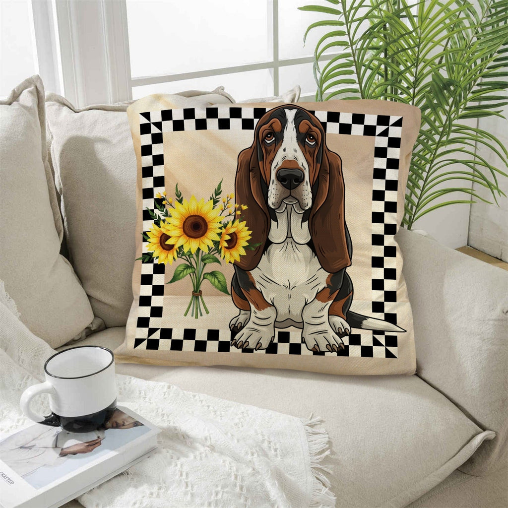 Basset Hound Throw Pillow Case Made in America Baha Ranch Western Wear