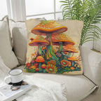 Retro Mushrooms Pillow Case Made in America Baha Ranch Western Wear