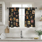 Vintage Cowboy Collage Western Curtains 28" x 40" Made in America Baha Ranch Western Wear