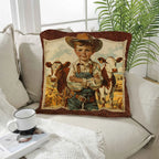 Vintage Cowboy Pillow Case Made in America Baha Ranch Western Wear