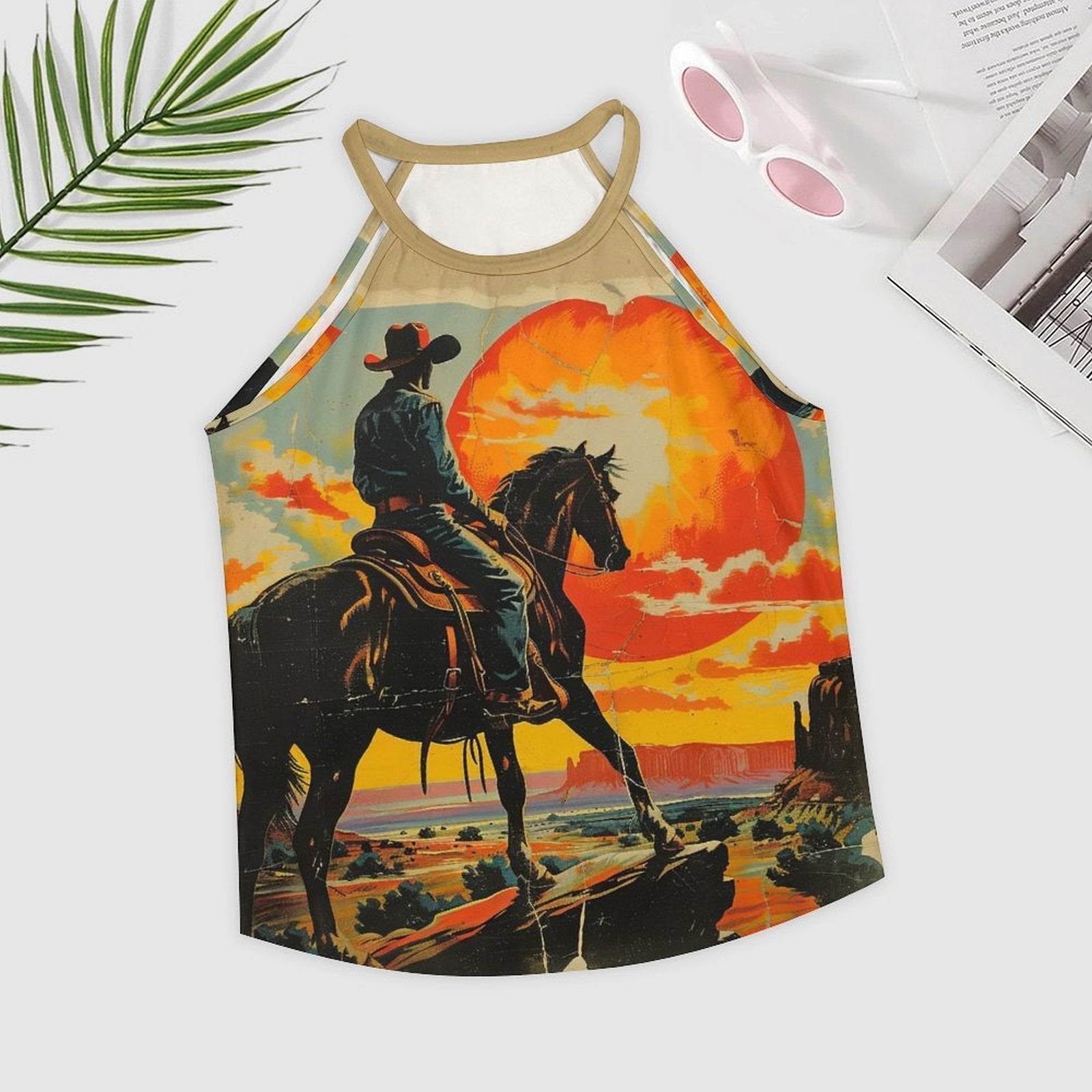 Baha Ranch Sunset Cowboy Tank Top Baha Ranch Western Wear