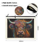 Painted Highland Cow Cosmetic Bag Pack of 5 Made in America Baha Ranch Western Wear