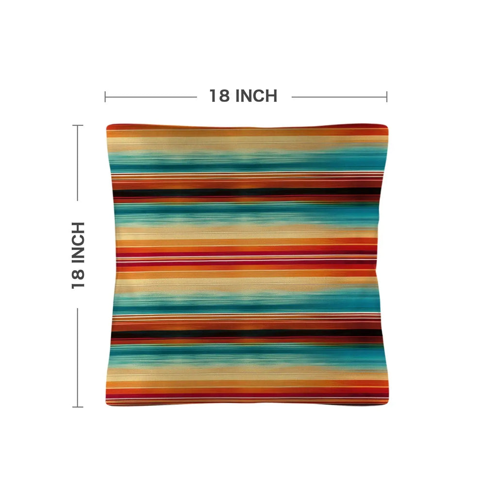 Colores De Mexico Southwest Serape Pillow Case 18x18" Made in America Baha Ranch Western Wear