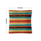 Colores De Mexico Southwest Serape Pillow Case 18x18" Made in America Baha Ranch Western Wear