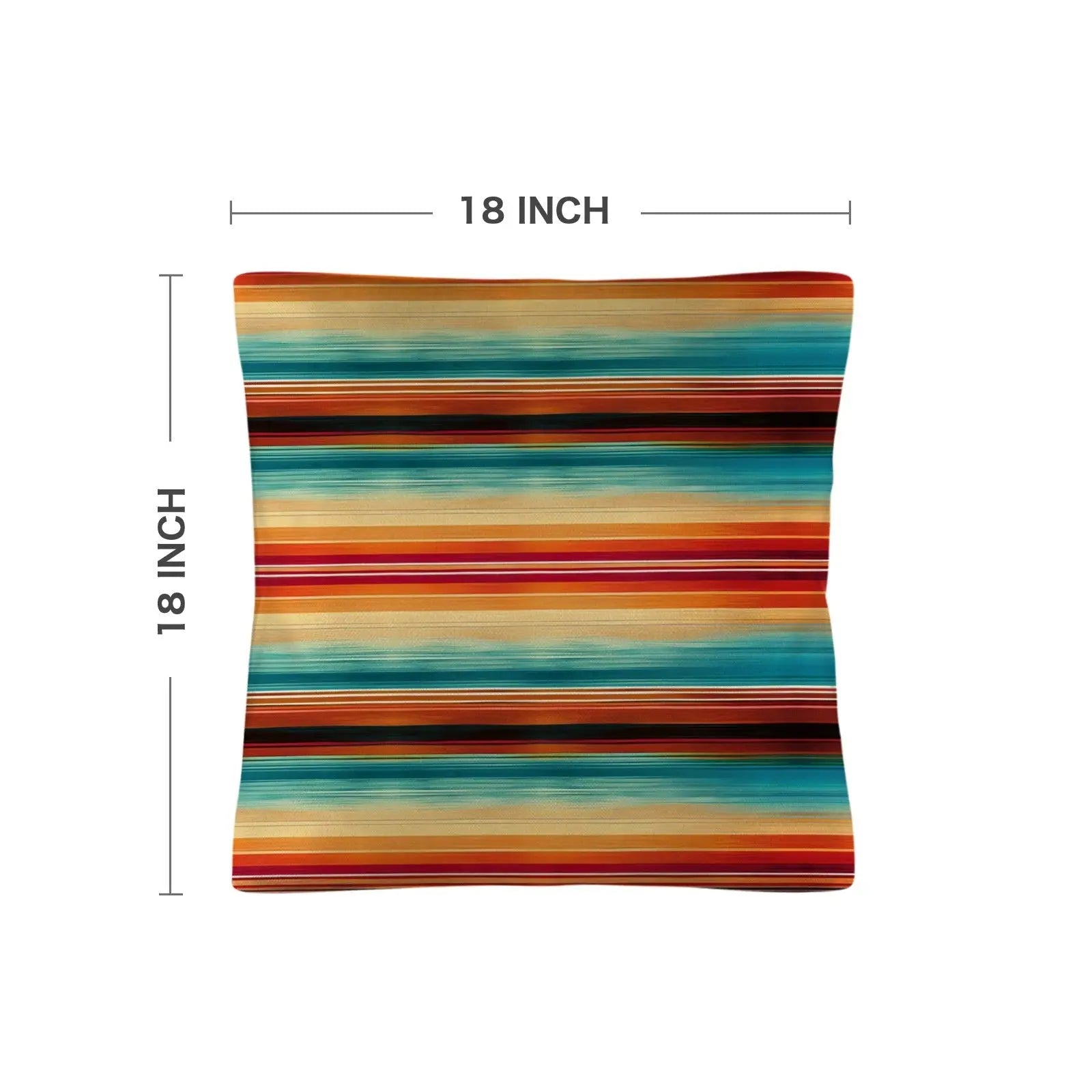 Colores De Mexico Southwest Serape Pillow Case 18x18" Made in America Baha Ranch Western Wear