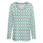 Baha Ranch Turquoise Concho Long Sleeve Top Baha Ranch Western Wear