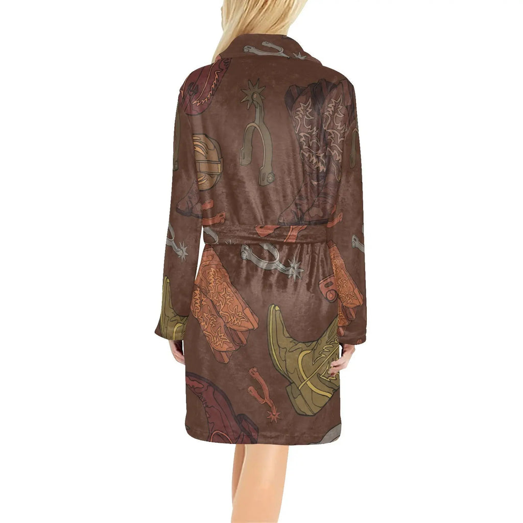 Boots and Spurs Women's Western Bath Robe Baha Ranch Western Wear