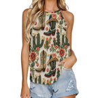 Baha Ranch Cactus Boots Tank Top Baha Ranch Western Wear