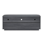 Modern Wavy TV Stand Rounded Sideboard with Storage Cabinet in Black, Particleboard & MDF, 64''W x 15''D x 24''H