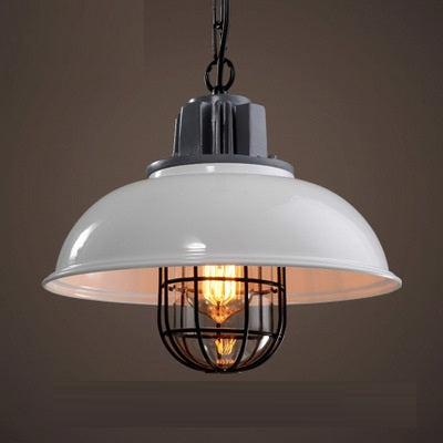 Retro Restaurant Restaurant Dining Table Single-head Iron Pot Cover Lampshade Chandelier
