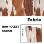Cowhide Print Window Curtains 28"x40" (2-Piece) Made in America Baha Ranch Western Wear