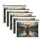 Baha Ranch Reflection Highland Cow Cosmetic Bag Made in America Baha Ranch Western Wear