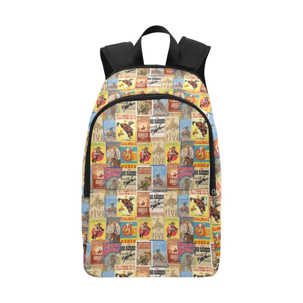 Vintage Rodeo Poster Backpack Baha Ranch Western Wear