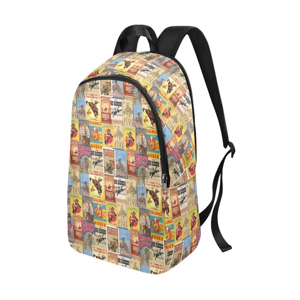 Vintage Rodeo Poster Backpack Baha Ranch Western Wear