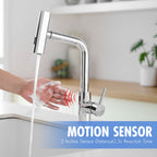 Touchless Kitchen Faucet, Hands Free Automatic Smart Kitchen Faucet, Stainless Steel Touchless Kitchen Faucet