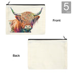 Watercolor Highland Cosmetic Bag Pack of 5 Made in America Baha Ranch Western Wear