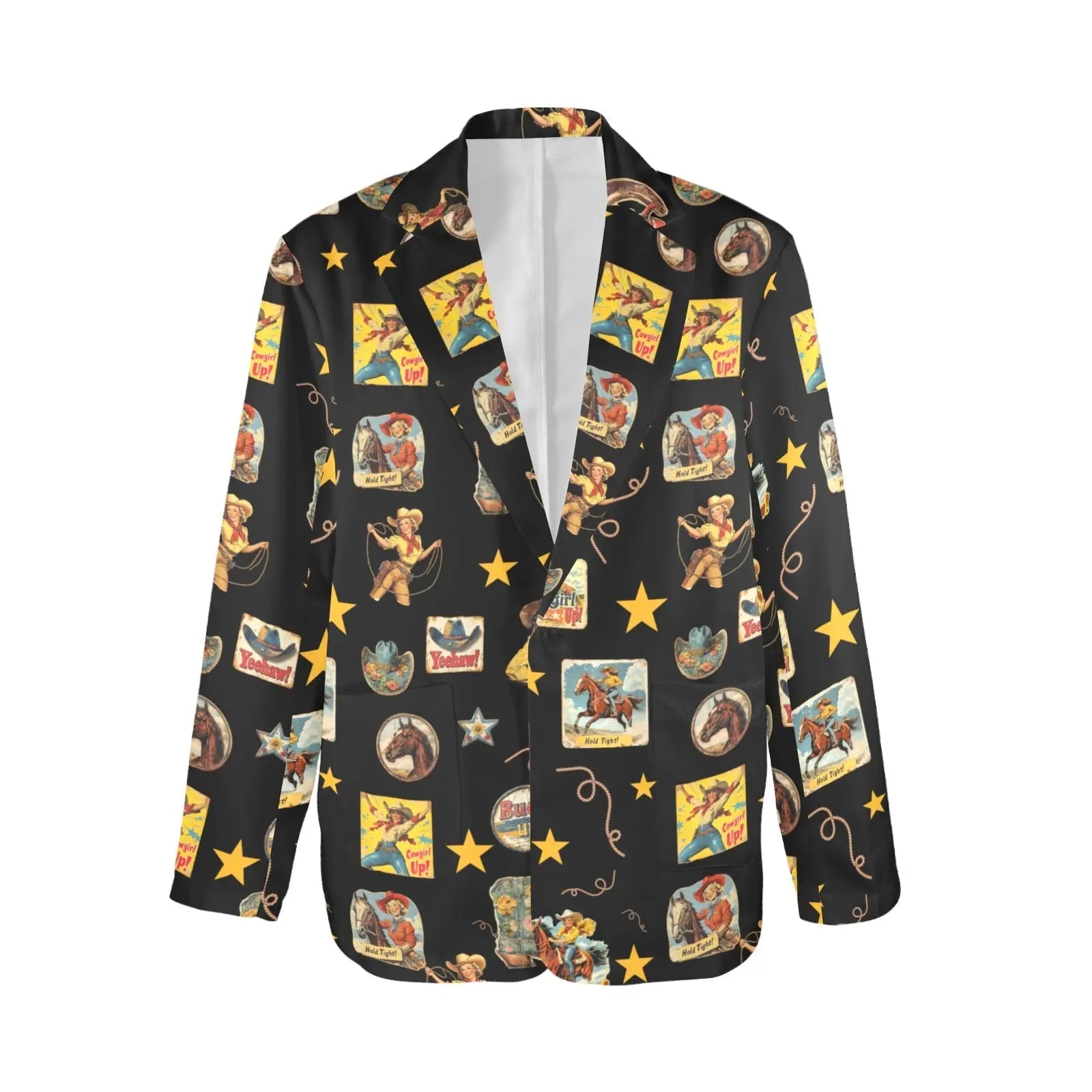 Baha Ranch Vintage Cowgirl Collage Western Blazer Baha Ranch Western Wear