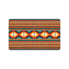 Orange Aztec Floor Mat 30" x 18" Made in America Baha Ranch Western Wear