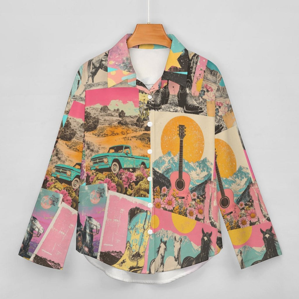 Baha Ranch Dreamgirl Retro Pop Western Vintage Button Up Shirt Baha Ranch Western Wear