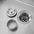 Stainless Steel Kitchen Sink, 33″x22″ Single Bowl, Overmount Handmade Sink in Brushed, with Cutting Board, Colander, Grid, LS-SSBR01