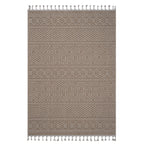 NAAR Guros Collection 5X7 Mocha / Geometric Indoor / Outdoor Area Rug