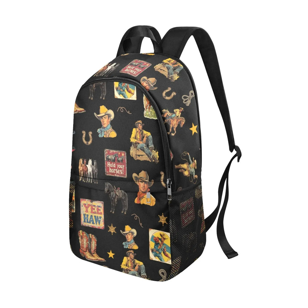 Vintage Cowboy Collage Western Backpack Baha Ranch Western Wear