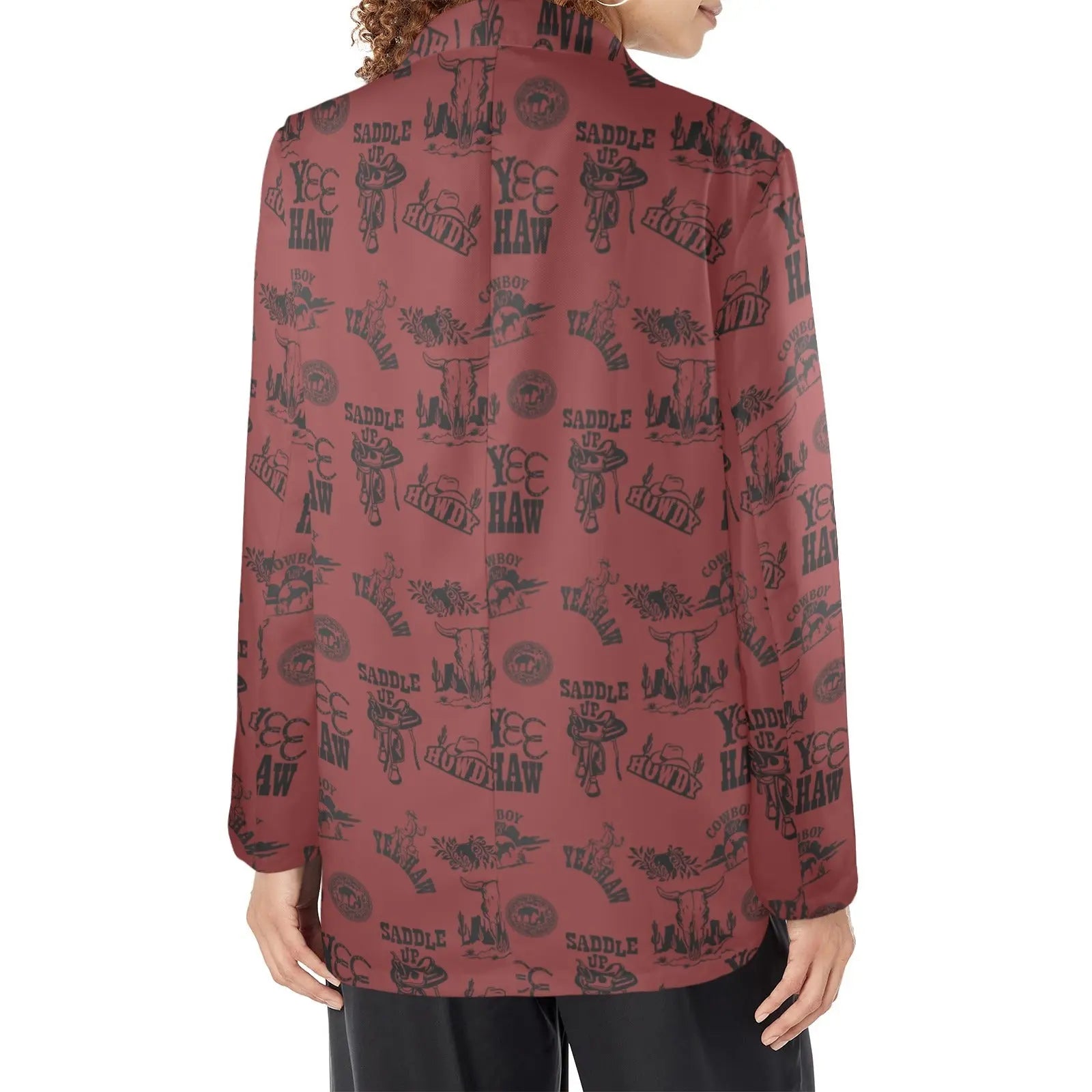 Baha Ranch Burgandy Cowboy Women's Western Blazer Baha Ranch Western Wear