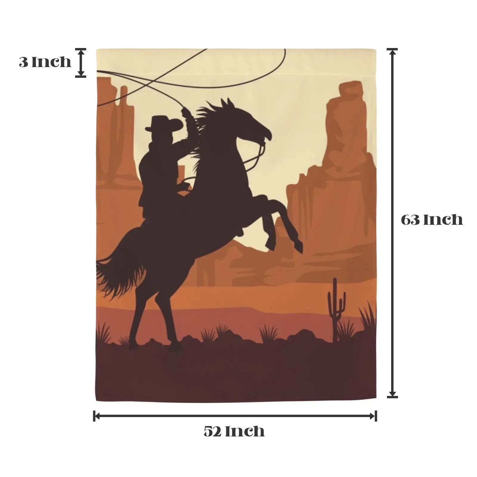 Desert Cowboy Curtains 52"x63" (2-Piece) Made in America Baha Ranch Western Wear