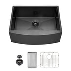 33x21x10'Farmhouse Apron Single Bowl Stainless Steel Kitchen Sink