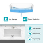 Quartz Kitchen Sink - 28' x 19' White Granite Composite Workstation Undermount Kitchen Sink