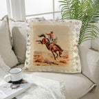 Baha Ranch Vintage Rodeo Stamp Throw Pillow Made in America Baha Ranch Western Wear