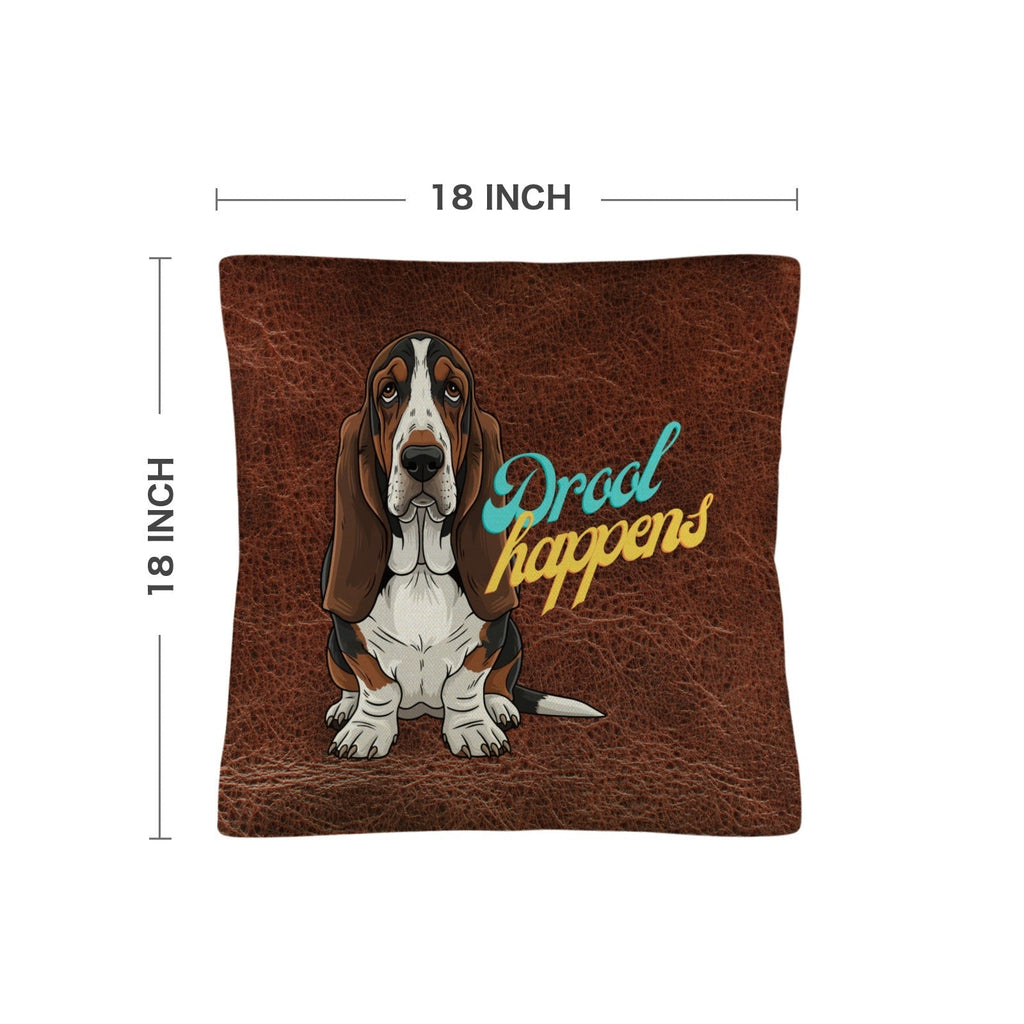 Baha Ranch Basset Hound Drool Happens Pillow Case Made In America Baha Ranch Western Wear